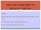 Bài thuyết trình: Ứng dụng ảnh viễn thám siêu phổ trong quản lý thực vật