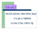 Bài giảng Kinh tế học tiền tệ - ngân hàng: Vấn đề 3 -  TS Nguyễn Thị Thư