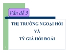 Bài giảng Kinh tế học tiền tệ - ngân hàng: Vấn đề 5 -  TS Nguyễn Thị Thư