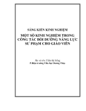 SKKN: Một số kinh nghiệm trong công tác bồi dưỡng năng lực sư phạm cho giáo viên