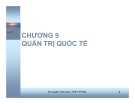 Bài giảng Quản trị học: Chương 9 - GV. Trần Đăng Khoa