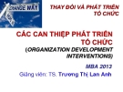 Bài giảng Thay đổi và phát triển tổ chức: Chương 5 - TS. Trương Thị Lan Anh