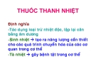 Bài giảng Thuốc thanh nhiệt