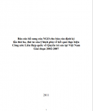 Báo cáo bổ sung của NGO cho báo cáo định kỳ lần thứ ba, thứ tư của Chính phủ về kết quả thực hiện Công ước Liên Hợp quốc về Quyền trẻ em tại Việt Nam giai đoạn 2002-2007
