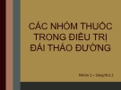 Bài thuyết trình: Các nhóm thuốc trong điều trị đái tháo đường