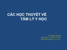 Bài giảng Các học thuyết về Tâm lý y học - ThS. Lê Minh Thuận