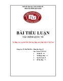 Tiểu luận tài chính quốc tế: Tác động của tỷ giá hối đoái đến hoạt động xuất nhập khẩu ở Việt Nam