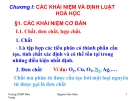 Bài giảng Hóa đại cương - CĐSP Nha Trang