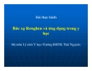 Bài thực hành Bức xạ Rơnghen và ứng dụng trong y học -  ĐHYK Thái Nguyên