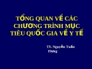 Bài giảng Chương trình y tế quốc gia: Chương 1 - TS. Nguyễn Tuấn Hưng