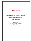 Tiểu luận: Chi tiêu chính phủ trên GDP, nợ công và tăng trưởng kinh tế thực: Phân tích nhóm