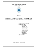 Tiểu luận: Chính sách tài khóa Việt Nam