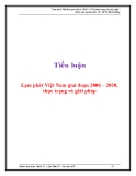 Tiểu luận: Lạm phát Việt Nam giai đoạn 2006 – 2010, thực trạng và giải pháp