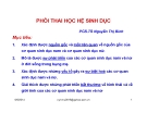 Bài giảng Phôi thai học hệ sinh dục - PGS.TS. Nguyễn Thị Bình