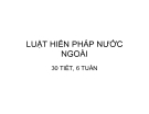 Bài giảng Luật hiến pháp nước ngoài: Bài 1