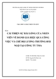 Tiểu luận Thay đổi và phát triển tổ chức: Cải thiện sự hài lòng của nhân viên về đánh giá hiệu quả công việc và chế độ lương - thưởng - đãi ngộ tại công ty TMA