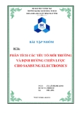 Bài tập nhóm: Phân tích các yếu tố môi trường và định hướng chiến lược cho Samsung Electronics