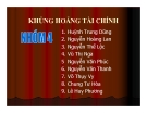 Thuyết trình: Khủng hoảng tài chính