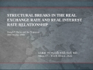 Thuyết trình: Structural breaks in the real exchange rate and real interest rate relationship