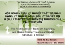 Một nghiên cứu: Lý thuyết trật tự phân hạng, lý thuyết đánh đổi, lý thuyết tín hiệu, lý thuyết thời điểm thị trường của cấu trúc vốn