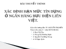 Bài thuyết trình: Xác định hạn mức tín dụng ở Ngân hàng Bưu điện Liên Việt