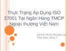 Thuyết trình: Thực Trạng Áp Dụng ISO 27001 Tại Ngân Hàng TMCP Ngoại thương Việt Nam
