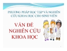 Bài giảng Vấn đề nghiên cứu khoa học