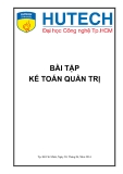 Bài tập Kế toán quản trị kèm lời giải - Phân tích PCV