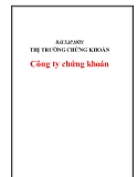 Bài tập: Thị trường chứng khoán - Công ty chứng khoán