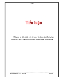 Tiểu luận: Mối quan hệ giữa chính sách tài khóa và chính sách tiền tệ, thực tiễn ở Việt Nam trong giai đoạn khủng hoảng và hậu khủng hoảng