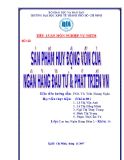 Tiểu luận Nghiệp vụ ngân hàng thương mại: Sản phẩm huy động vốn của ngân hàng đầu tư và phát triển Việt Nam