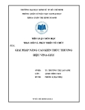 Tiểu luận Thay đổi và phát triển tổ chức: Giải pháp nâng cao kiến thức thương hiệu Vina - giầy