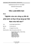 Tiểu luận: Nghiên cứu các công cụ tiền tệ phái sinh và thực tế áp dụng tại Việt Nam như thế nào?