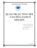 Tiểu luận Thay đổi và phát triển tổ chức: Quản trị sự thay đổi – văn hóa xanh ở NIELSEN