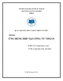 Tiểu luận Quản trị thay đổi và phát triển tổ chức: Ứng dụng ERP tại công ty Vissan