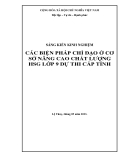 SKKN: Các biện pháp chỉ đạo ở cơ sở nhằm nâng cao chất lượng HSG lớp 9 dự thi cấp tỉnh