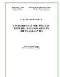 SKKN: Cán bộ quản lí với công tác kiểm tra, đánh giá giờ lên lớp của giáo viên