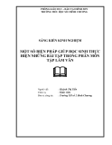 SKKN: Một số biện pháp giúp học sinh thực hiện những bài tập trong phân môn Tập làm văn