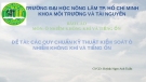 Báo cáo: Các quy chuẩn kỹ thật kiểm soát ô nhiễm không khí và tiếng ồn