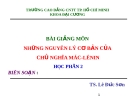 Bài giảng môn Những nguyên lý cơ bản của chủ nghĩa Mác - Lênin: Học phần 2 - TS. Lê Đức Sơn