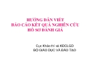 Bài giảng Hướng dẫn viết báo cáo kết quả nghiên cứu hồ sơ đánh giá - Cục Khảo thí và KĐCLGD Bộ GD & ĐT