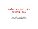 Bài giảng Phân tích báo cáo tự đánh giá - Cục Khảo thí và KĐCLGD  Bộ GD & ĐT