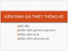 Bài giảng Xác suất thống kê - Chương 6: Kiểm định giả thiết thống kê