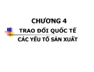 Bài giảng Kinh tế quốc tế - Chương 4: Trao đổi quốc tế các yếu tố sản xuất