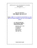 Tiểu luận tin học quản lý: Nghiên cứu các nhân tố tác động đến việc lựa chọn nhà cung cấp dịch vụ internet ADSL của các hộ gia đình tại Tp.HCM