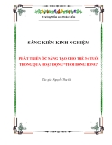 Sáng kiến kinh nghiệm đề tài: Phát triển óc sáng tạo cho trẻ 3-4 tuổi thông qua hoạt động "thổi bong bóng"