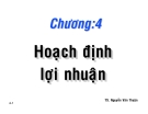 Bài giảng Chương 4: Hoạch định lợi nhuận - TS. Nguyễn Văn Thuận