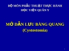 Bài giảng Mở dẫn lưu bàng quang - Học viện Quân y