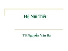 Bài giảng Hệ nội tiết - TS. Nguyễn Văn Ba