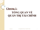 Bài giảng Quản trị tài chính: Chương 1 - Ths. Nguyễn Như Ánh